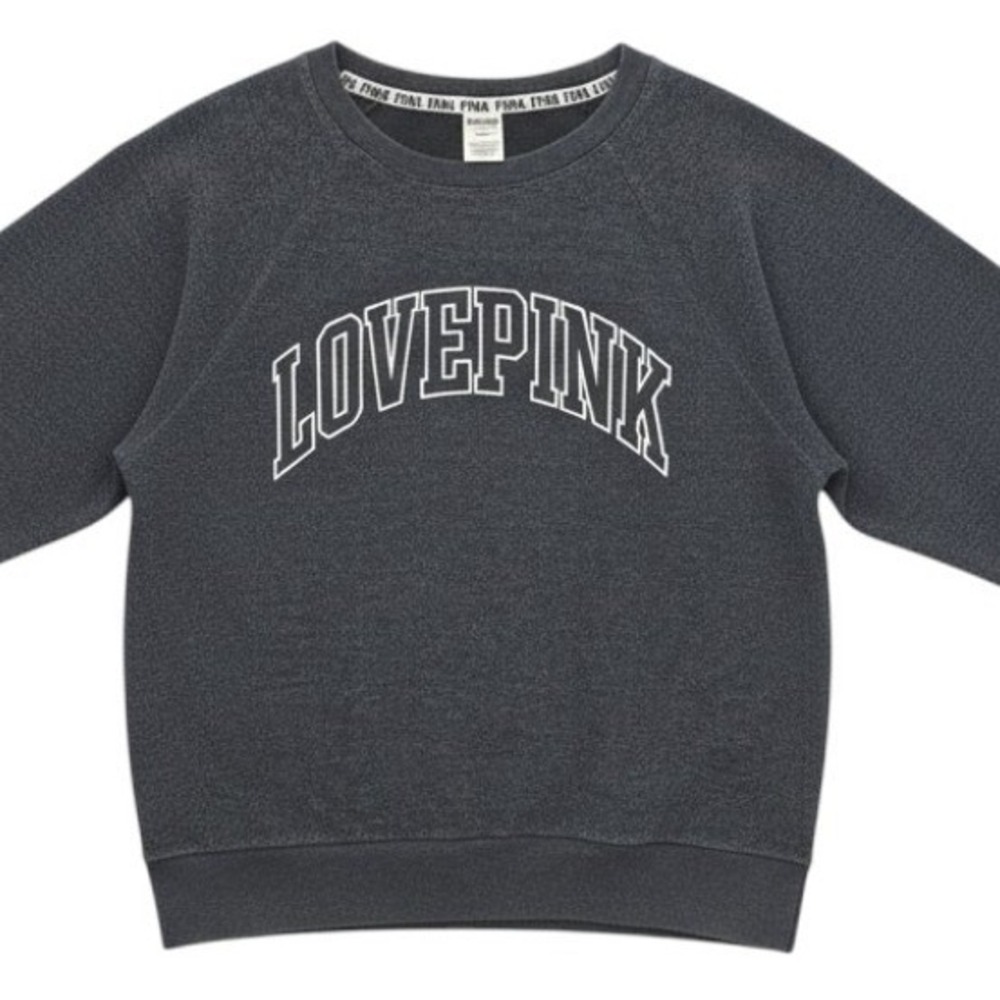 Pink Victorias Secret Love Pink Pullover Sweatshirt Gray Marl Medium